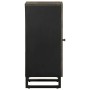 Aparador negro 40x33x75 cm madera maciza mango
