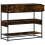 Mesa consola de madera de ingeniería roble ahumado 90x35x80 cm
