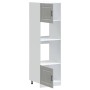 Armarios para horno 2 uds Lucca gris hormigón madera ingeniería