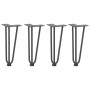 Patas de mesa tipo horquilla 4 uds acero macizo antracita 30 cm