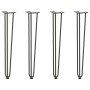 Patas de mesa tipo horquilla 4 uds acero macizo antracita 72 cm