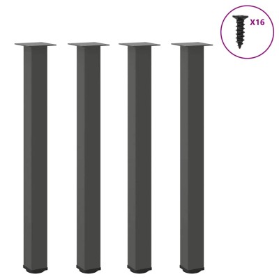 Patas para mesa de centro 4 uds acero antracita 100-102 cm