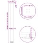 Patas para mesa de centro 4 uds acero antracita 100-102 cm
