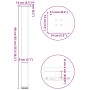 Patas para mesa de centro 4 uds acero blanco 90-92 cm