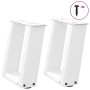 Patas de mesa de centro forma U 2uds acero blanco 30x(30-31) cm