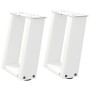 Patas de mesa de centro forma U 2uds acero blanco 30x(30-31) cm