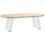 Patas de mesa de centro forma U 2uds acero blanco 30x(30-31) cm
