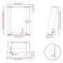 Patas de mesa de centro forma U 2uds acero blanco 30x(30-31) cm