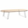 Patas de mesa de centro forma U 2uds acero blanco 60x(30-31) cm