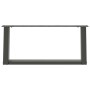 Patas de mesa centro forma U 2uds acero antracita 70x(30-31) cm
