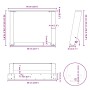 Patas de mesa de centro forma U 2uds acero negro 60x(42-43) cm