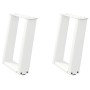 Patas de mesa de centro forma U 2uds acero blanco 38x(42-43) cm