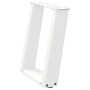 Patas de mesa de centro forma U 2uds acero blanco 38x(42-43) cm