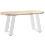 Patas de mesa de centro forma U 2uds acero blanco 38x(42-43) cm