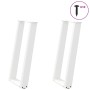 Patas de mesa consola forma U 2 uds acero blanco 28x(72-73) cm