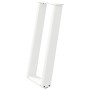 Patas de mesa consola forma U 2 uds acero blanco 28x(72-73) cm