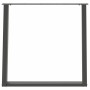 Patas para mesa comedor forma U 2uds antracita 70x(72-73) cm