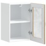 Armario pared para cocina puerta cristal Porto roble artesanal