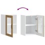 Armario pared para cocina puerta cristal Porto roble artesanal