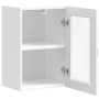 Armario pared para cocina puerta cristal Porto blanco brillante