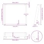 Patas para mesa comedor forma U 2uds acero negro 100x(72-73)cm
