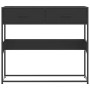 Mesa consola de madera contrachapada negro 90x35x80 cm