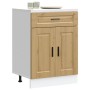 Mueble bajo de cocina porto roble artesano madera reconstituida