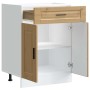 Mueble bajo de cocina porto roble artesano madera reconstituida