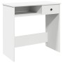 Escritorio de madera contrachapada blanco 80x40x75 cm