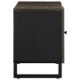 Mueble de TV madera maciza de mango negro 105x33x46 cm