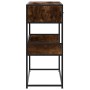 Mesa consola de madera de ingeniería roble ahumado 90x35x80 cm