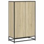 Armario de libros contrachapada color roble 65,5x33x107,5 cm