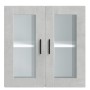 Armario de pared para cocina puerta cristal Porto gris hormigón