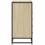 Cajonera de madera contrachapada color roble sonoma 70x41x70 cm