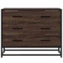 Cómoda de madera contrachapada roble marrón 70x41x56 cm