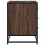 Cómoda de madera contrachapada roble marrón 70x41x56 cm