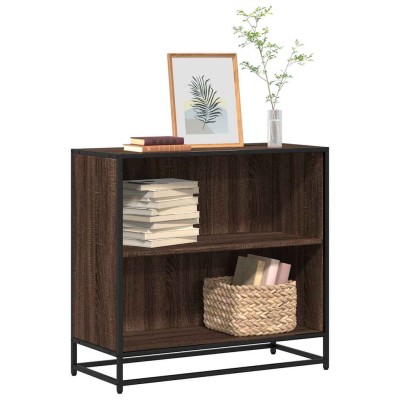 Estantería madera de ingeniería color marrón roble 80x35x76 cm