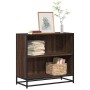 Estantería madera de ingeniería color marrón roble 80x35x76 cm