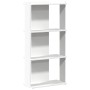 Librería 3 niveles madera ingeniería blanco 60x30x120 cm