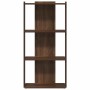 Librería 3 estantes madera ingeniería roble marrón 60x30x120 cm