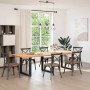 Patas para mesa centro forma U 3 uds acero negro 90x(72-73) cm
