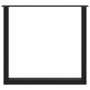 Patas para mesa centro forma U 3 uds acero negro 90x(72-73) cm