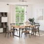 Patas mesa centro forma U 2uds antracita 100x(72-73)cm acero