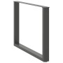 Patas mesa centro forma U 2uds antracita 100x(72-73)cm acero