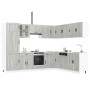 Mueble cocina Porto sonoma gris 14 pzas madera contrachapada