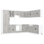 Mueble cocina Porto sonoma gris 14 pzas madera contrachapada