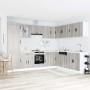 Mueble cocina Porto sonoma gris 14 pzas madera contrachapada