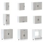Mueble cocina Porto sonoma gris 14 pzas madera contrachapada