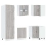 Mueble cocina Porto sonoma gris 14 pzas madera contrachapada
