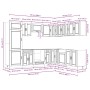 Mueble cocina Porto sonoma gris 14 pzas madera contrachapada